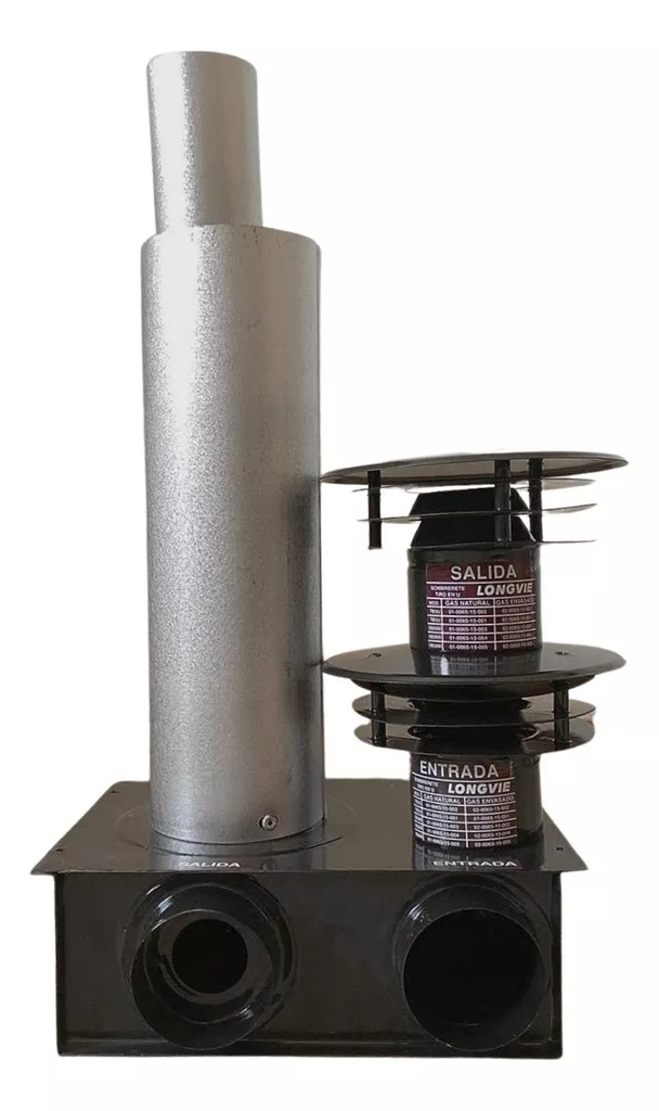 VENTILACION DE TIRO EN U LONGVIE VU2-3 P/CALEF. TB 2000/3000Kcal