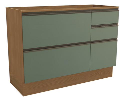 BAJO MESADA KAPPESBERG MAXXI G746-CNVE 120CM CANELA VERDE