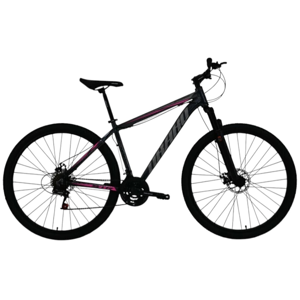 BICICLETA TOMASELLI DRAKO STRONG R29 TALLE S 21VEL GRIS PLATA FUCSIA