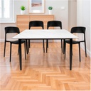 COMBO GARDENLIFE V7648 MESA SIMIL PIEDRA MARMOL BL + SILLA NINA x4 UND NG