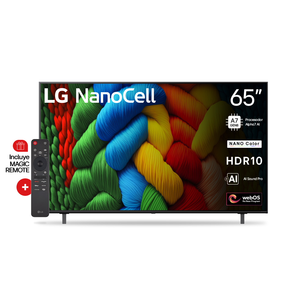 SMART TV LG 65" 65NANO80SA ULTRA HD AI THINQ