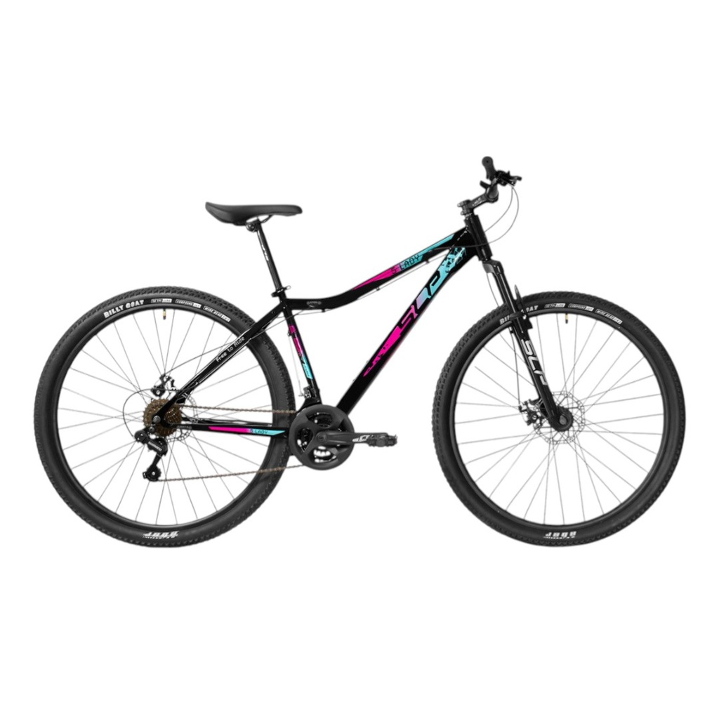 BICICLETA SLP MTB 5 PRO R29 LADY T18 NEGRO FUCSIA CELESTE 0017241