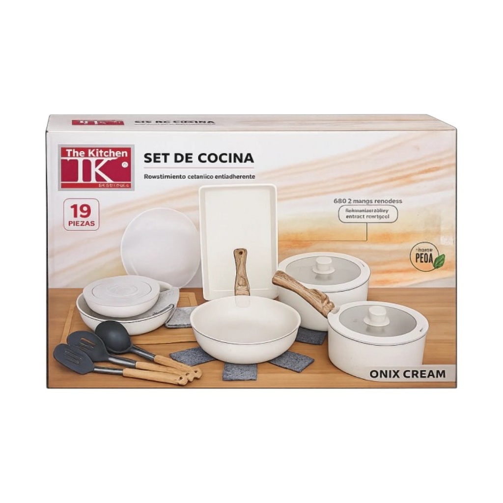 BATERIA DE COCINA THE KITCHEN X18 MA-S0001 ANTIADHERENTE