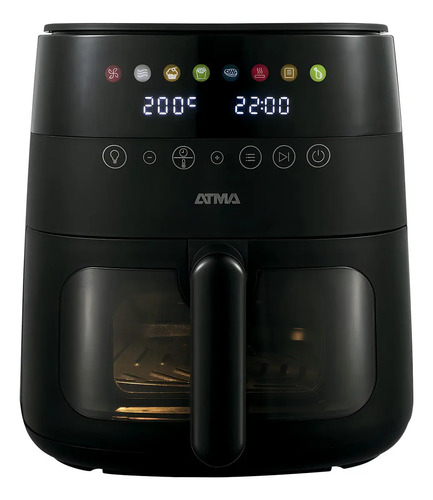 FREIDORA DE AIRE ATMA FR248ABP 8L CON VENTANA NEGRA