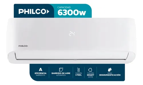 AIRE ACONDICIONADO PHILCO PHS60HA4CN SPLIT 6300W F/C