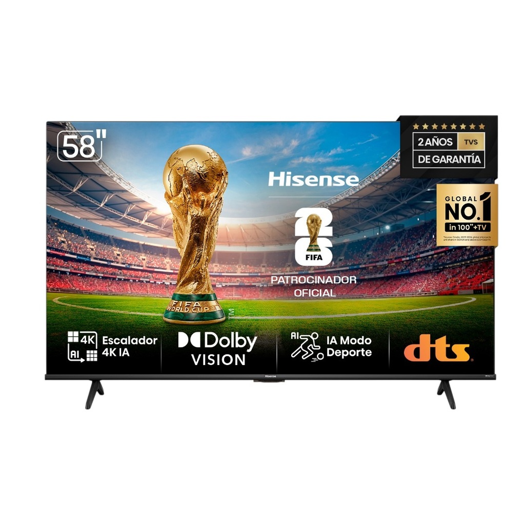 SMART TV HISENSE 58" 58A64N UHD 4K A6N