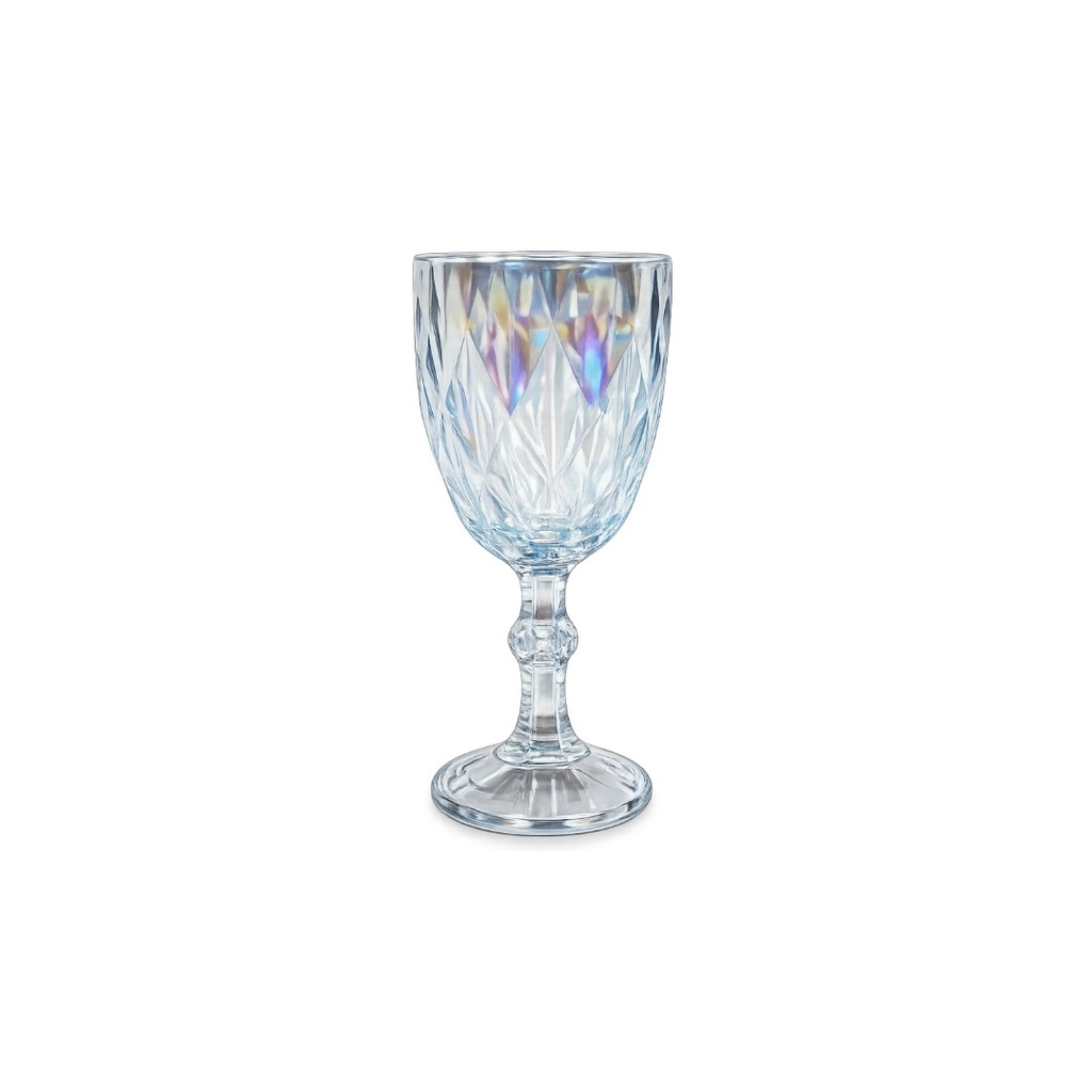 COPAS X6 CON ROMBOS VIDRIO PERLADO C6460P 330ML