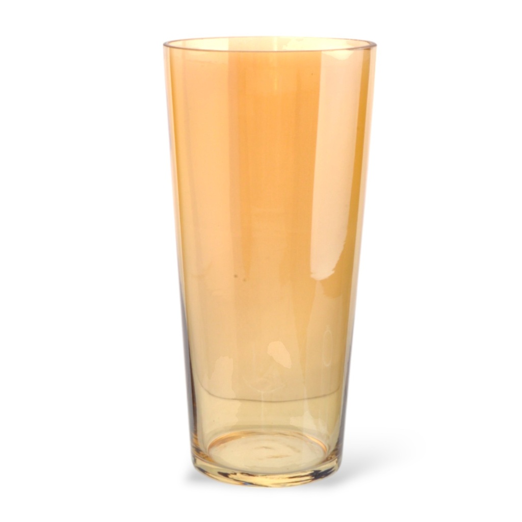 FLORERO CONICO DORADO DE VIDRIO V4073D