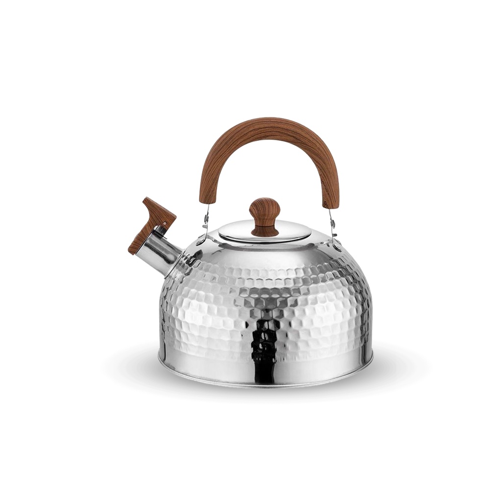 PAVA DE ACERO CON ASA Y PICO SIMIL MADERA C5690