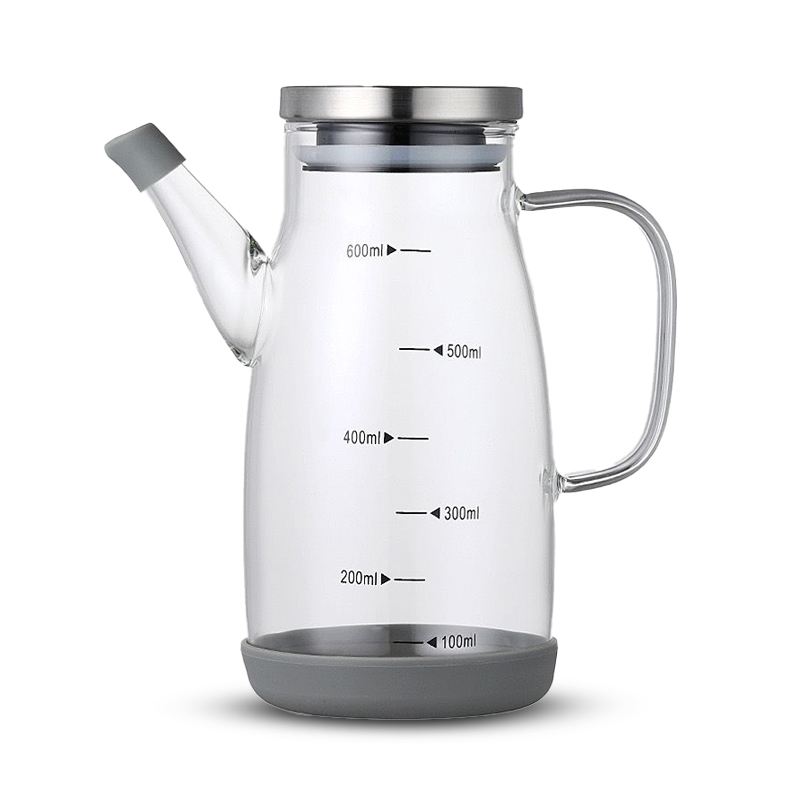 ACEITERA CON BASE Y TAPA DE VIDRIO 600ML C5849