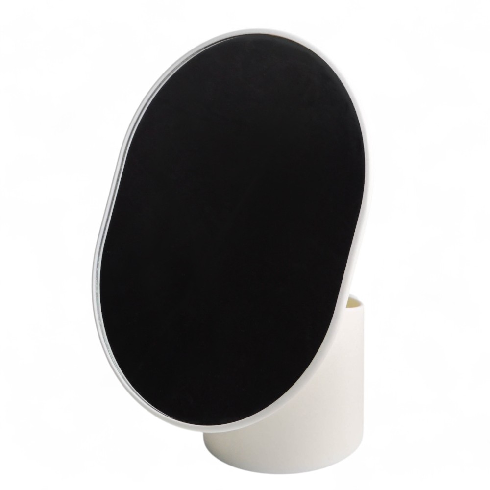 ESPEJO OVAL CON ORGANIZADOR BLANCO B4493