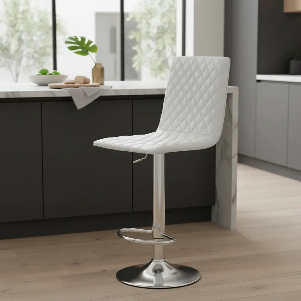 BANQUETA VONNE CBBI-001B CON RESPALDO BLANCA