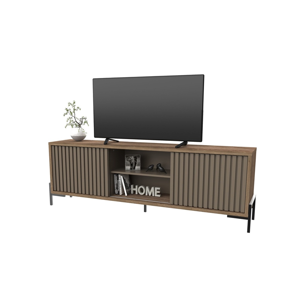 RACK TV DELOS DRO08RDGA 65" 2 PUERTAS ROBLE GRIS