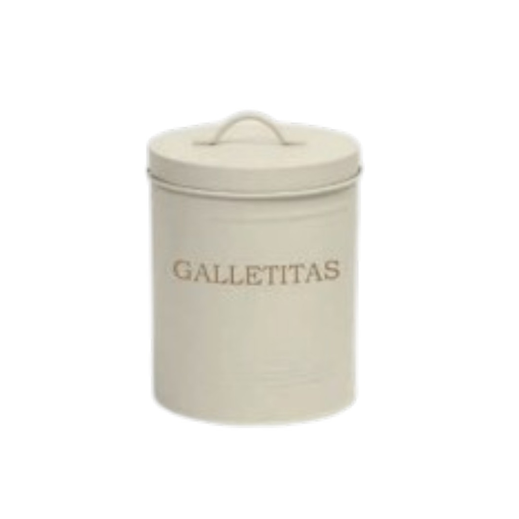 LATA DE GALLETITAS CAROL 70124 13,5 X 17 BEIGE