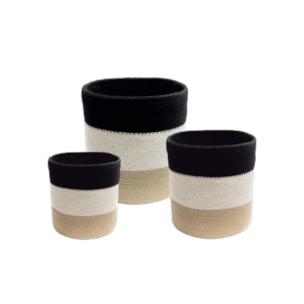 SET X3 CANASTAS CAROL 99003 REDONDA 20/18/16 CM