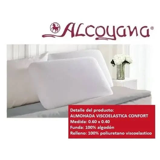 ALMOHADA ALCOYANA ESSENCIA VISCOELASTICA CONFORT 60x40