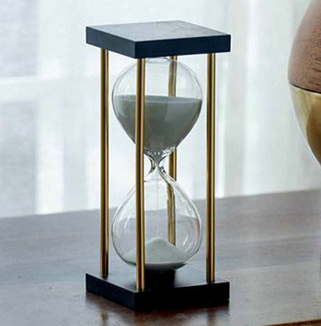 RELOJ ARENA 15 MIN BLANCO DE ALUMINIO/MADERA 