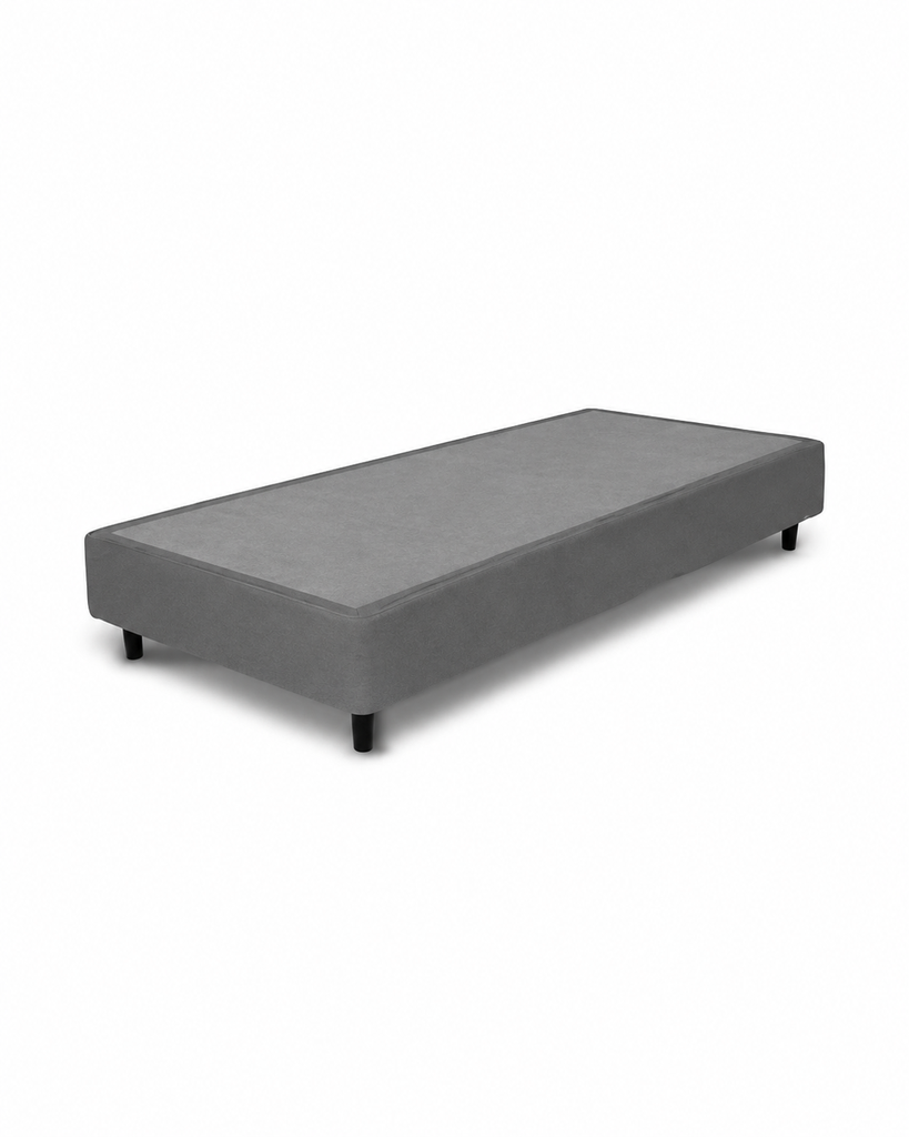 SOMMIER BOX LA FAMILIA 80X190 CM TELA GRIS OSCURO BOX2066
