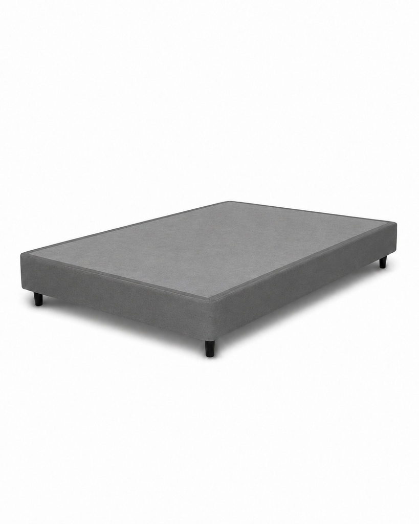 SOMMIER BOX LA FAMILIA 140X190 CM TELA GRIS OSCURO BOX2070