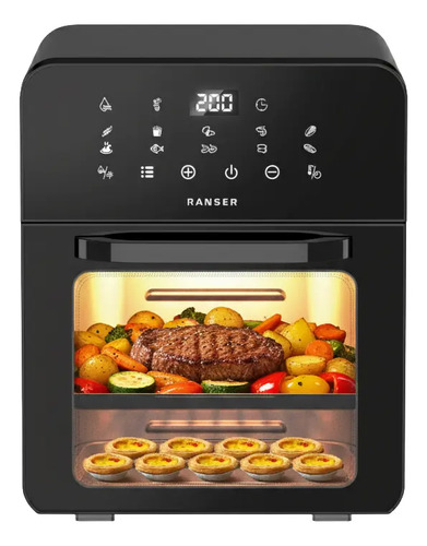 FREIDORA DE AIRE Y HORNO RANSER FURORE AF-8777 11.5L 1700W