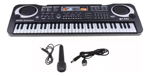 TECLADO ZAKI ZK1373547M 61 TECLAS CON MICROFONO