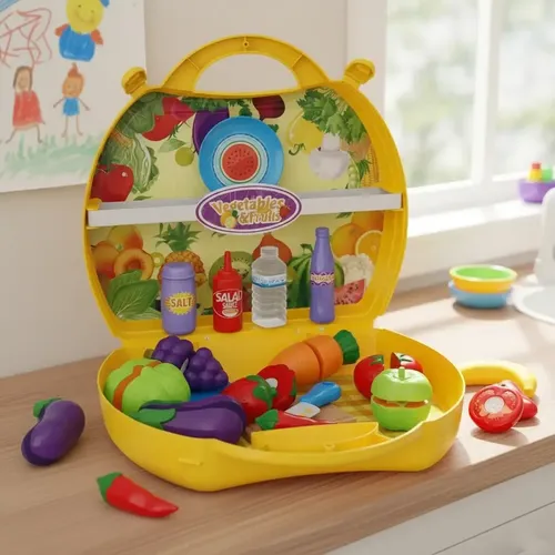 VALIJITA FRUTAS Y VERDURAS CON ABROJO ZIPPY 39 PIEZAS