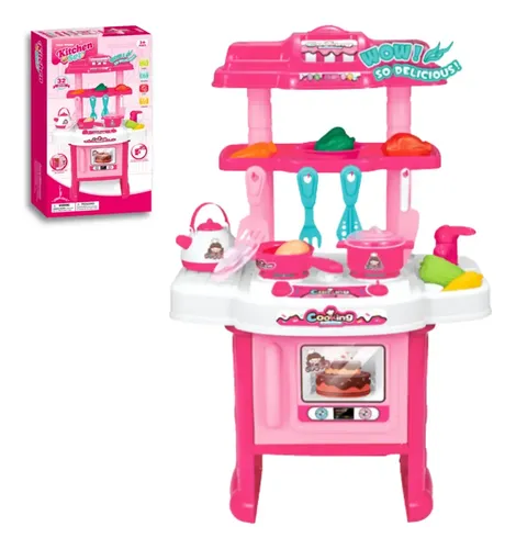COCINA KITCHEN SET CON LUZ Y SONIDO 32 PIEZAS