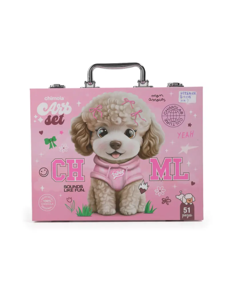 SET DE ARTE CHIMOLA CON MALETIN DOG POODLE ST80