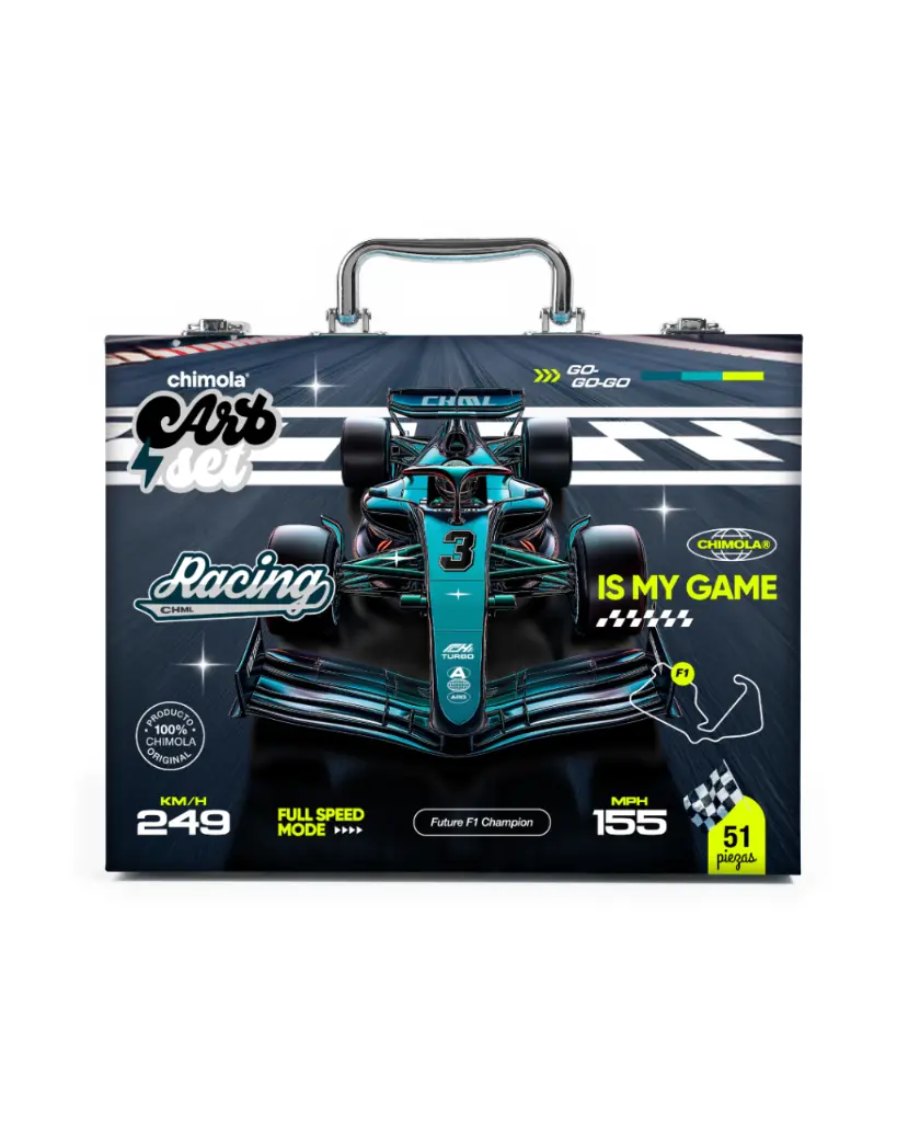 SET DE ARTE CHIMOLA CON MALETIN RACING CAR ST82