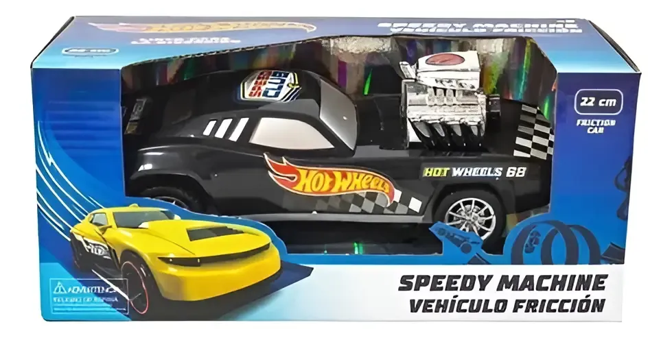 AUTO HOTWHEELS A FRICCION 22 CM 96700 NEGRO