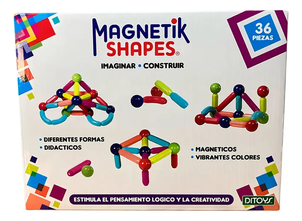 BLOQUES MAGNETICOS DITOYS 36 PIEZAS 2862