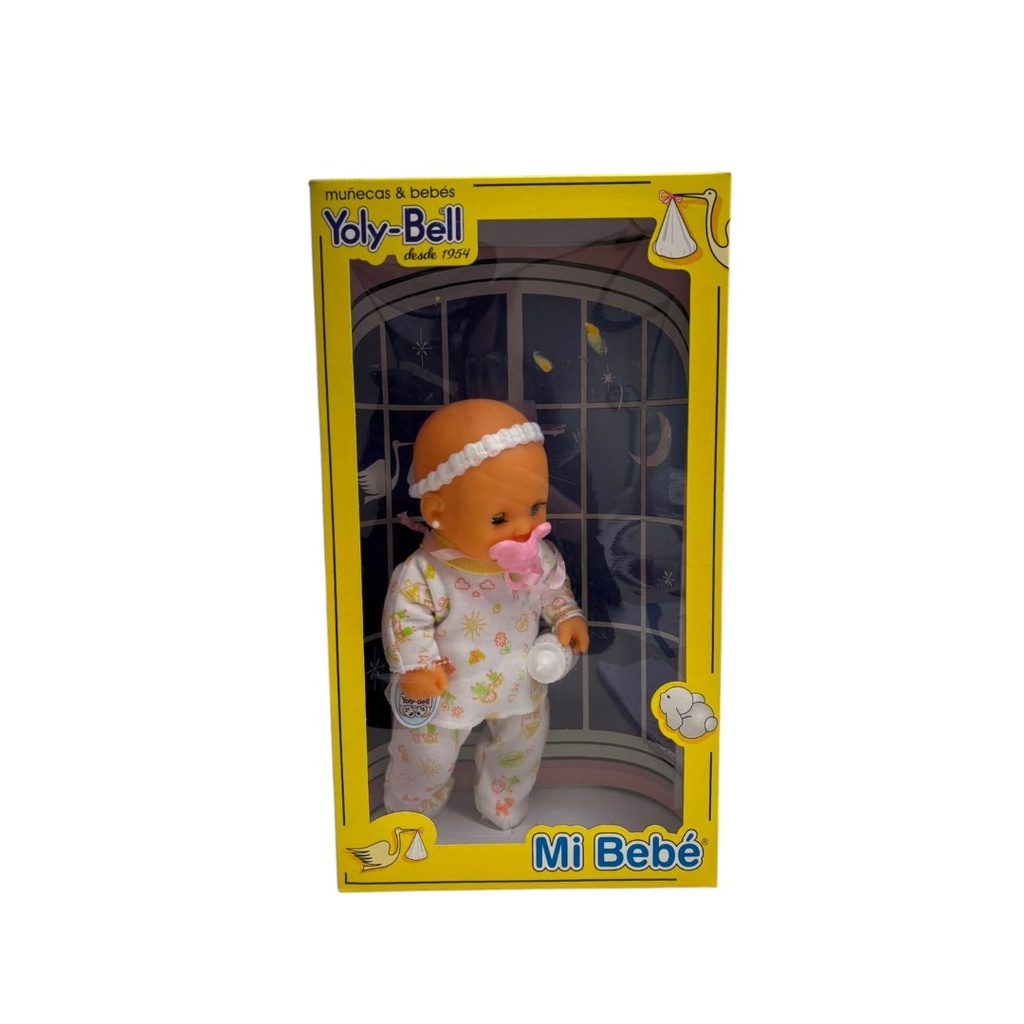 BEBE YOLI BELL CON OJOS MOVIBLES Y ARITOS 1271