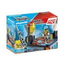 PLAYMOBIL CONSTRUCCION CON GRUA 60 PIEZAS 70816