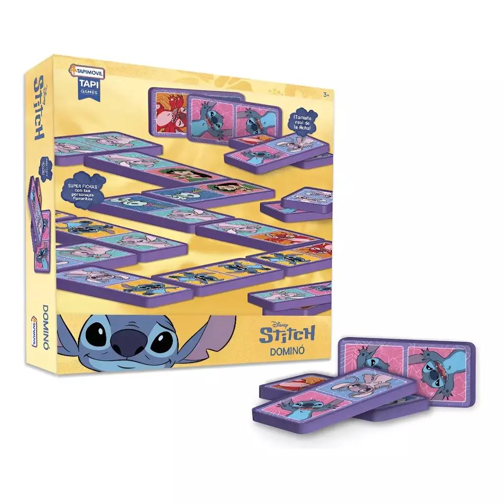 DOMINO CON PIEZAS GIGANTES DE PLASTICO STITCH 167