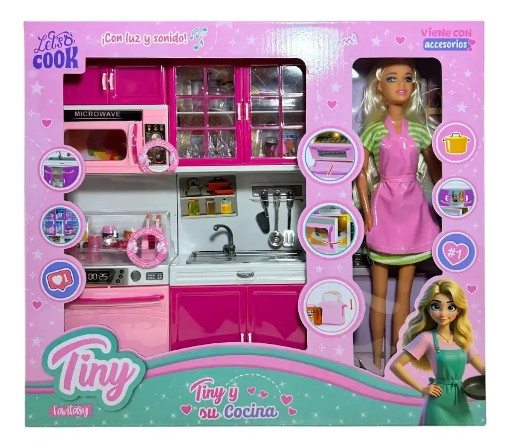 MUÑECA TINY COCINA CON LUZ Y SONIDO 6671