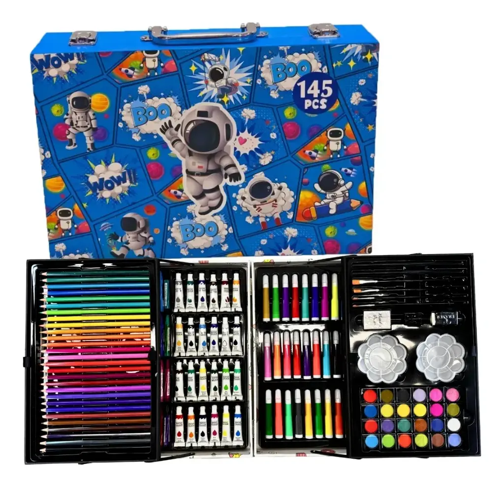 SET DE ARTE CON VALIJA 145 PIEZAS ASTRONAUTA/UNICORNIO BL10050  