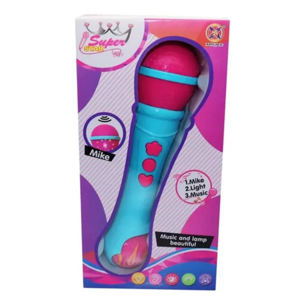MICROFONO INALAMBRICO SUPER STAR CON LUZ Y SONIDO BL9729