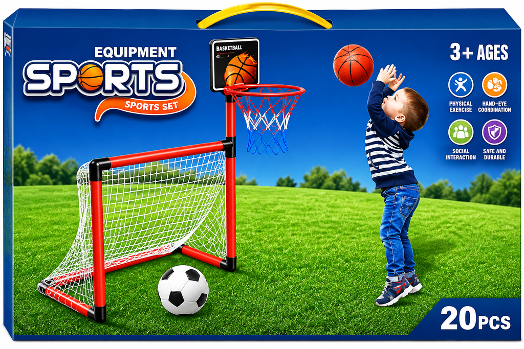 ARCO DE MINI FUTBOL CON ARO DE BASQUET 2 EN 1 BL9840