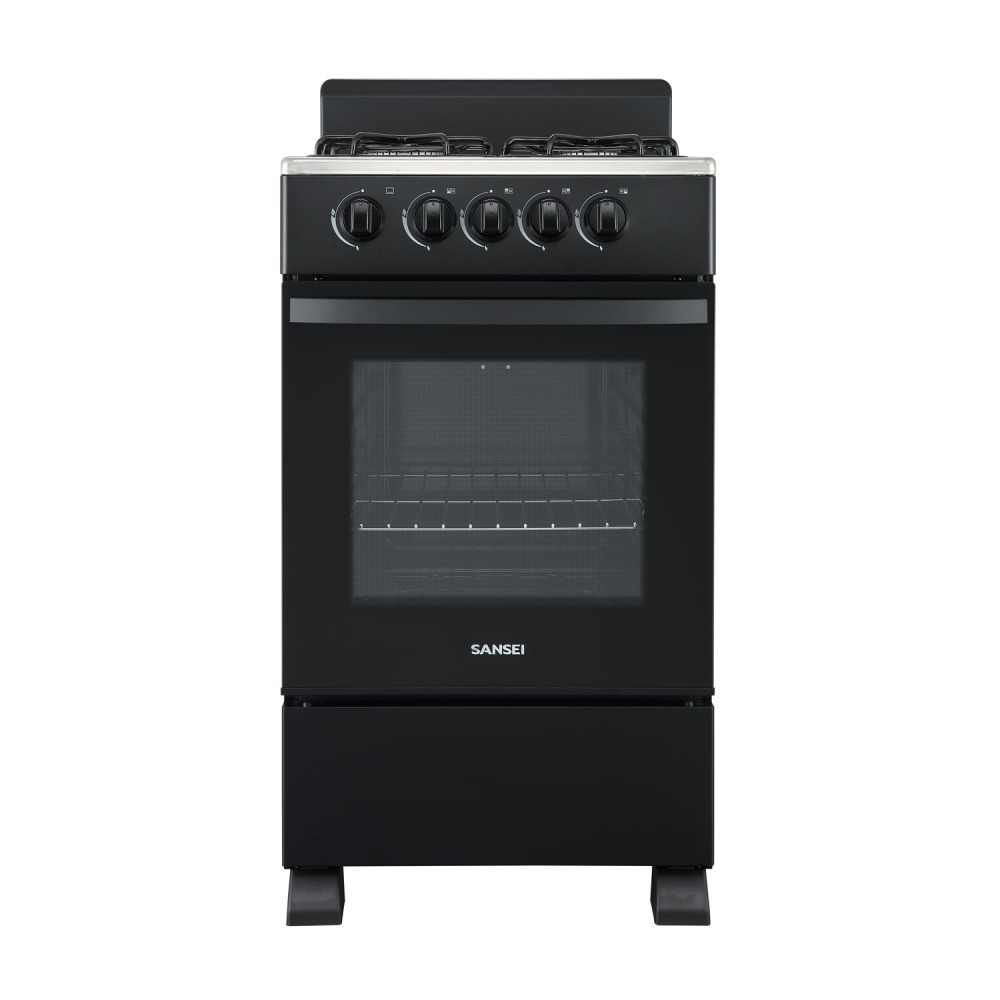 COCINA SANSEI CSA-CN50N A GAS ESSENTIAL 50CM NEGRA 
