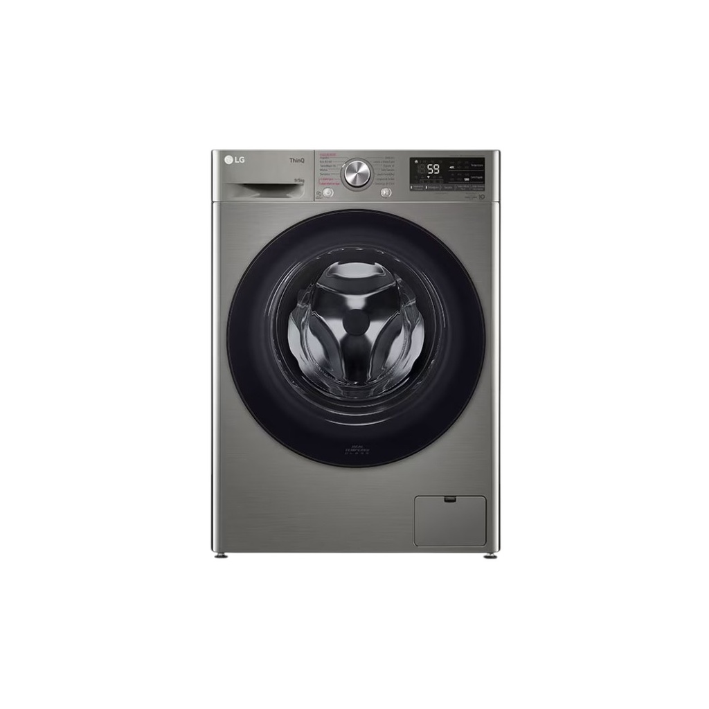 LAVASECARROPAS LG WD90VVC4S6 9/5 KG INVERTER INOX GRIS