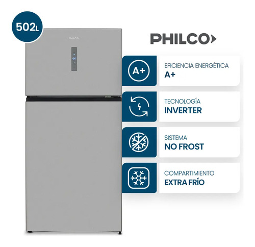 HELADERA PHILCO PHNT504XI 502L NO FROST INVERTER 
