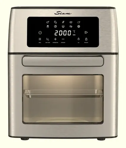 HORNO GRILL CON FREIDORA DE AIRE SIAM HGFSIS1524PI 15 LTS PLATA