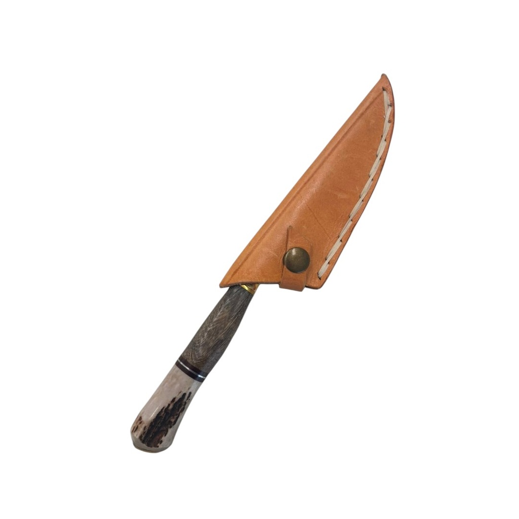 CUCHILLO CABURE MEDIA ASTA C/VAINA DE CUERO
