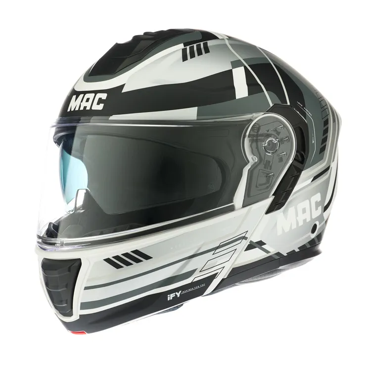 CASCO MAC 917 ONYX PULSE PLATEADO NEGRO MATE TALLE L MAC50917A588.L