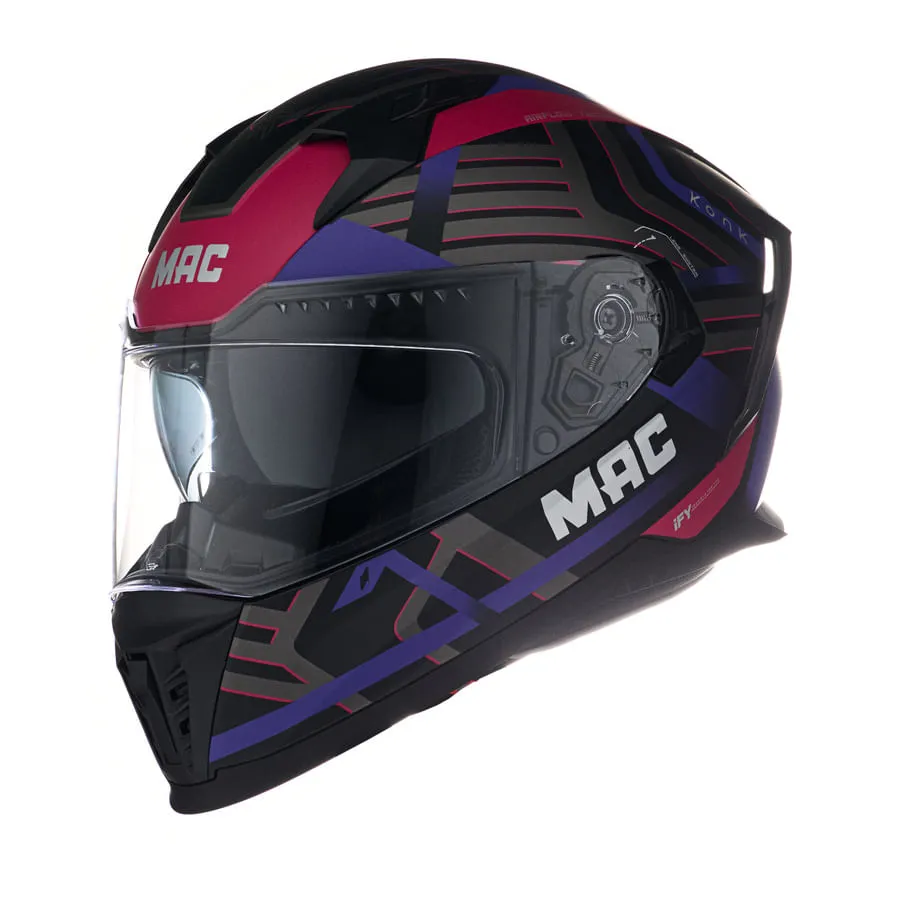 CASCO MAC 069 FORCE KONK NEGRO ROSA MATE TALLE S MAC11069C2G1.S
