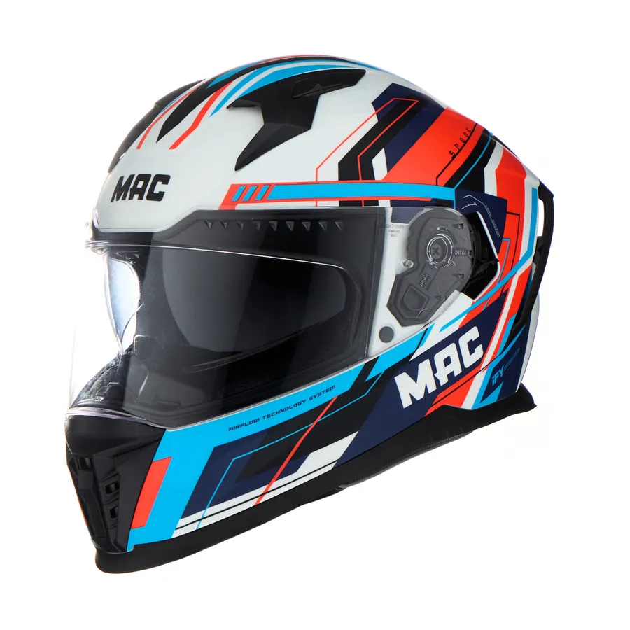 CASCO MAC 069 FORCE SPOOK BLANCO ROJO NEGRO TALLE 2X MAC11069D3G8.2X