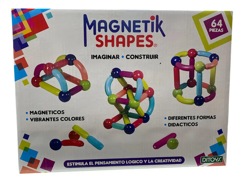 [34448244] BLOQUES MAGNETICOS DITOYS 64 PIEZAS 2863