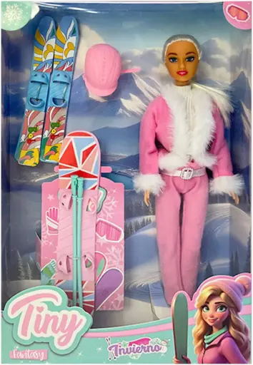 [34448263] MUÑECA TINY ESQUIADORA CON ACCESORIOS DE INVIERNO 
