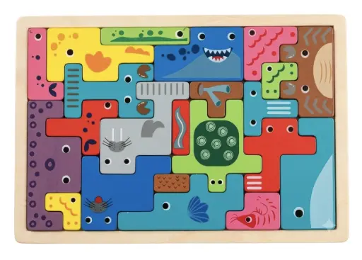 [34448278] ROMPECABEZAS TETRIS DE MADERA BL10039