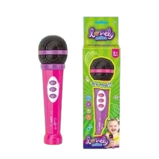 [34448892] MICROFONO LOVELY CON LUZ Y SONIDO ROSA BL8646